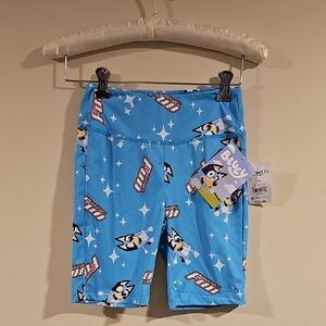 Bluey Kids Blue Character Print Shorts
